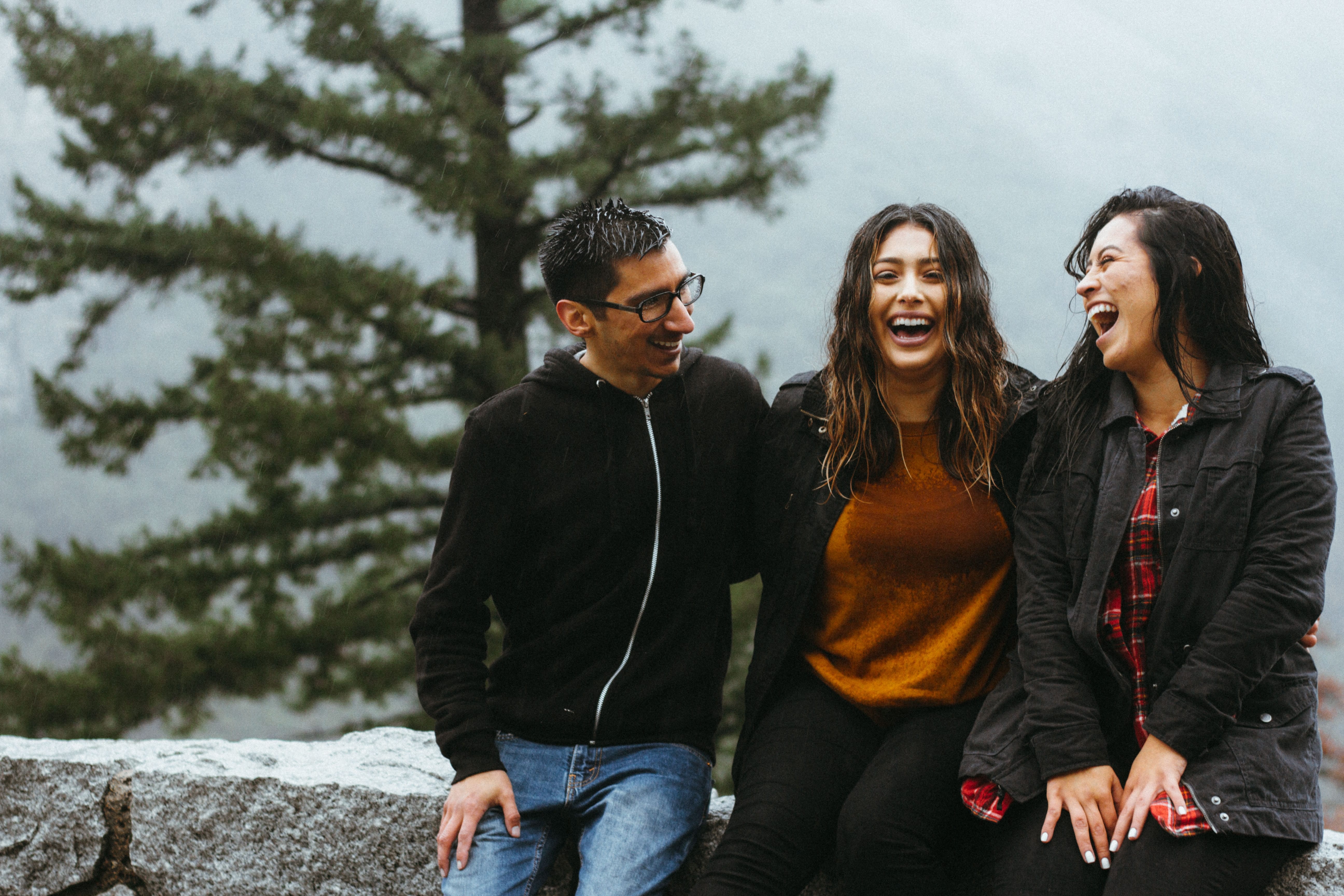 best friends laughing